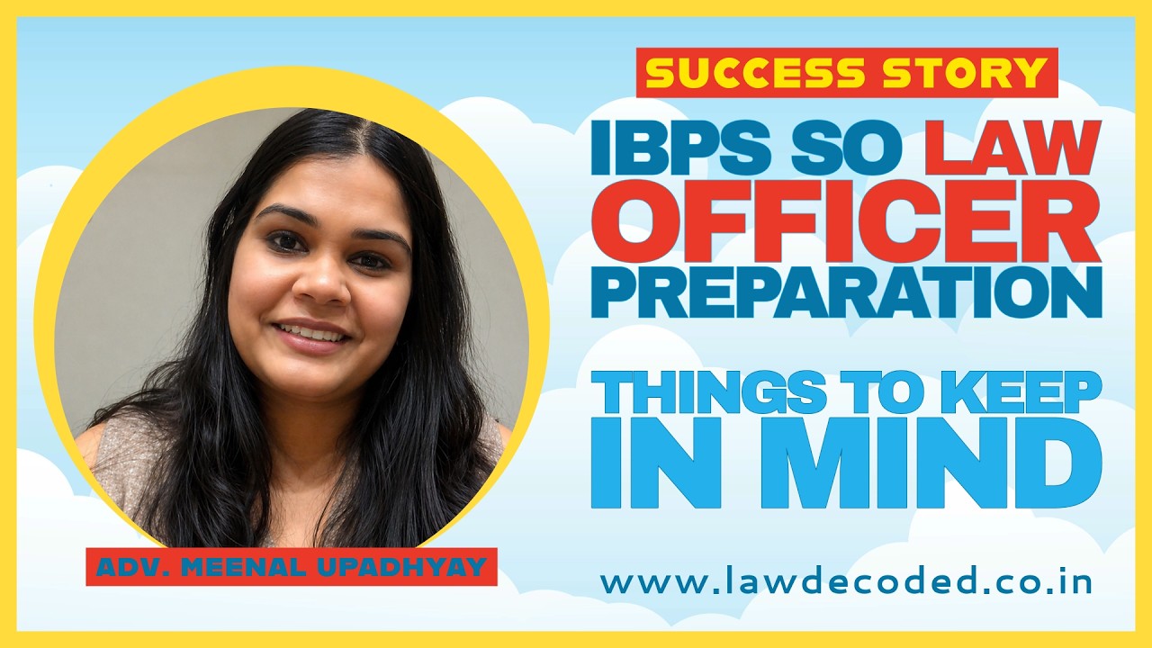 Pro Tips from selected candidate Adv. Meenal Upadhyay | Qualified IBPS SO Law Officer Exam 2025