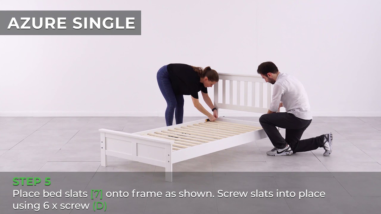 How to assemble the Azure Solid Pine Bed (Single Size) from Furniturebox UK