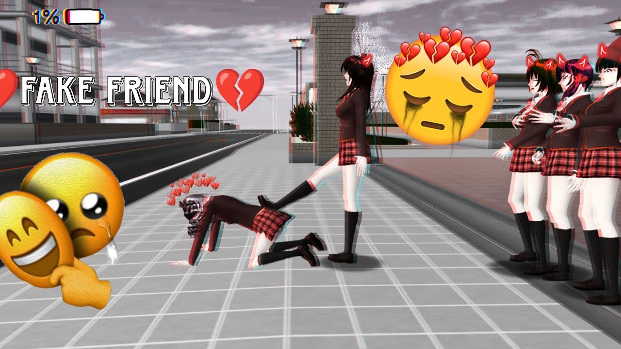 {{💔Fake friend 💔}} (Sad short story) [1/3] Sakura school simulator 🥺💔