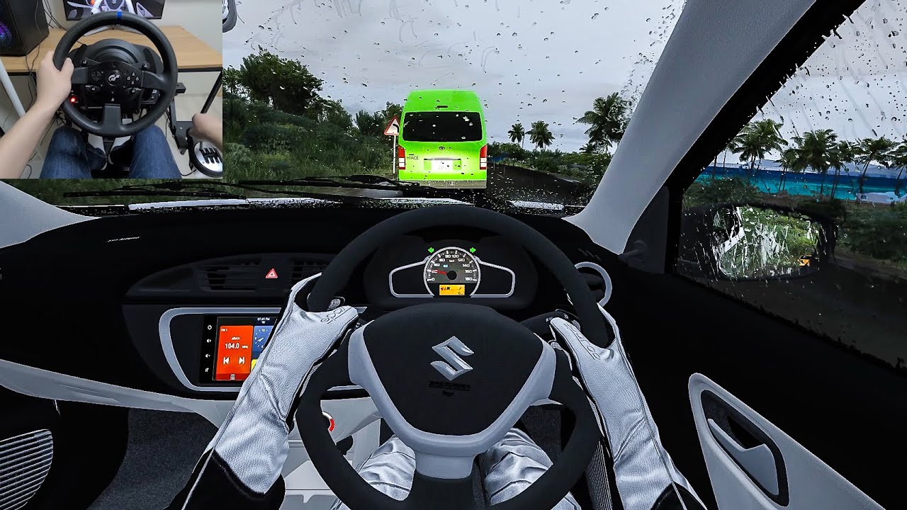 Assetto Corsa - Suzuki Alto 800 | Rain Drive [Steering Wheel Gameplay]