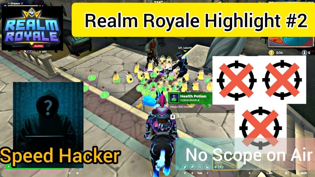speed hack + No Scope on air | Realm Royale 2021 Highlights #2 / Compilation