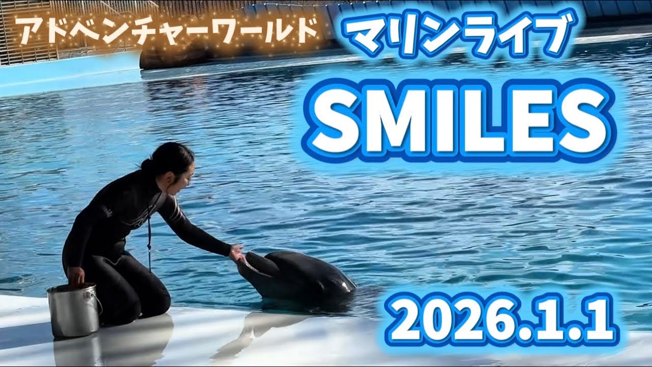 マリンライブ「SMILES」2026.1.1 二回目公演 #アドベンチャーワールド #イルカショー 