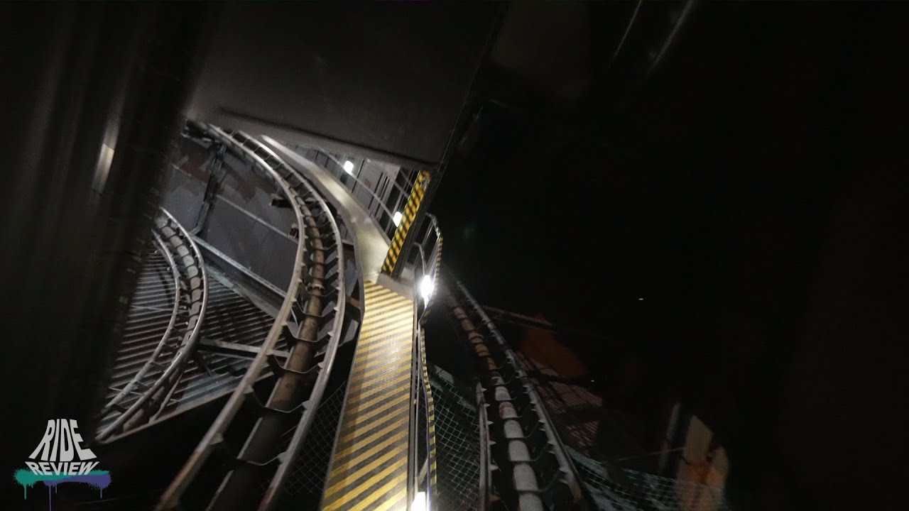 Indoor Roller Coaster Lights On Onride - Revolution - Bobbejaanland - Vekoma - Illusion / MK-700