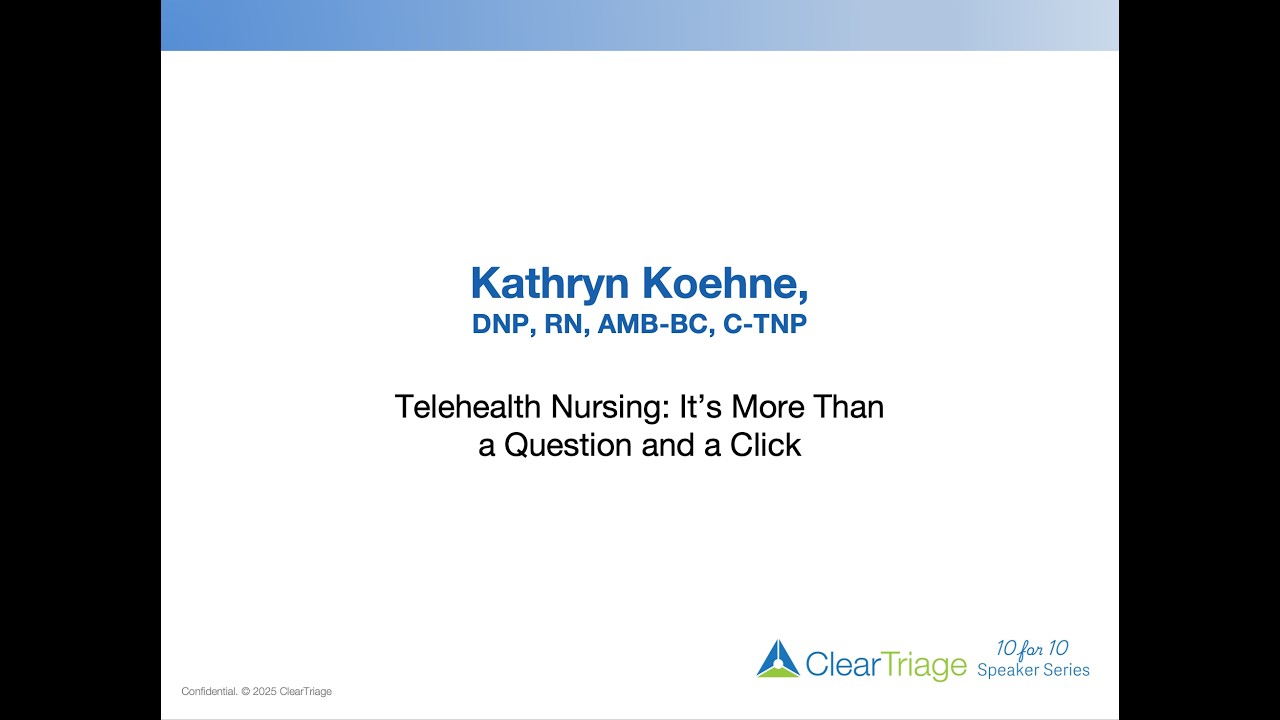 Telehealth Nursing: It’s More Than a Question and a Click
