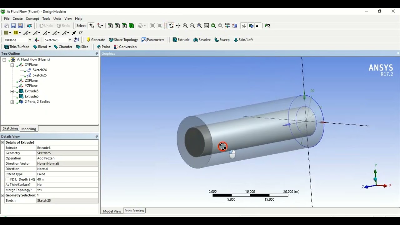 ANSYS FLUENT TUTORIAL FOR BIGINNERS. Make a Boolean to subtract two bodies (fluid from solid)