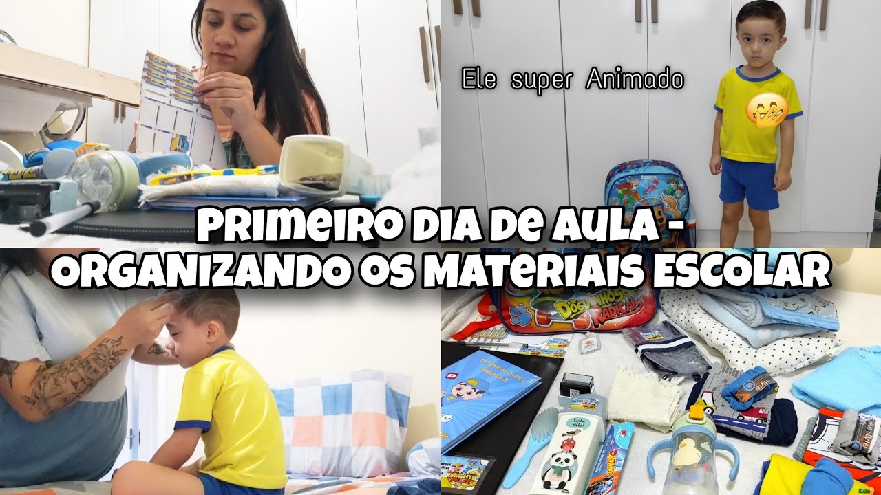 PRIMEIRO DIA DE AULA - ORGANIZANDO MATERIAIS ESCOLAR 📚🎒|Juliana Borba