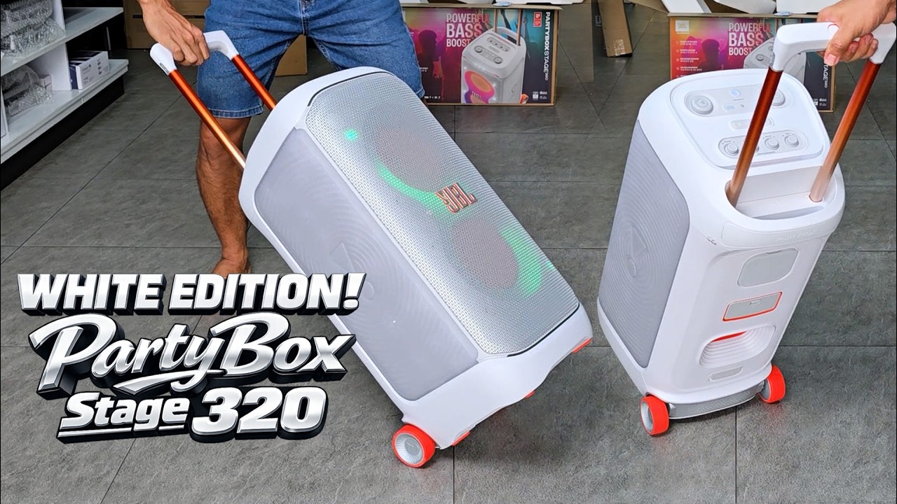 NEW WHITE EDITION! JBL PARTYBOX Stage 320 Unboxing