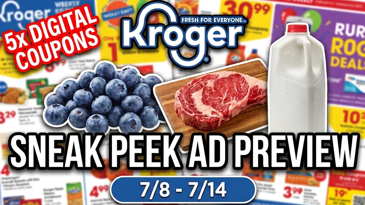 *ВАУ* Анонс рекламной акции Kroger на 08.07&ndash;14.07 | НОВАЯ распродажа с 5-кратными цифровыми купон...