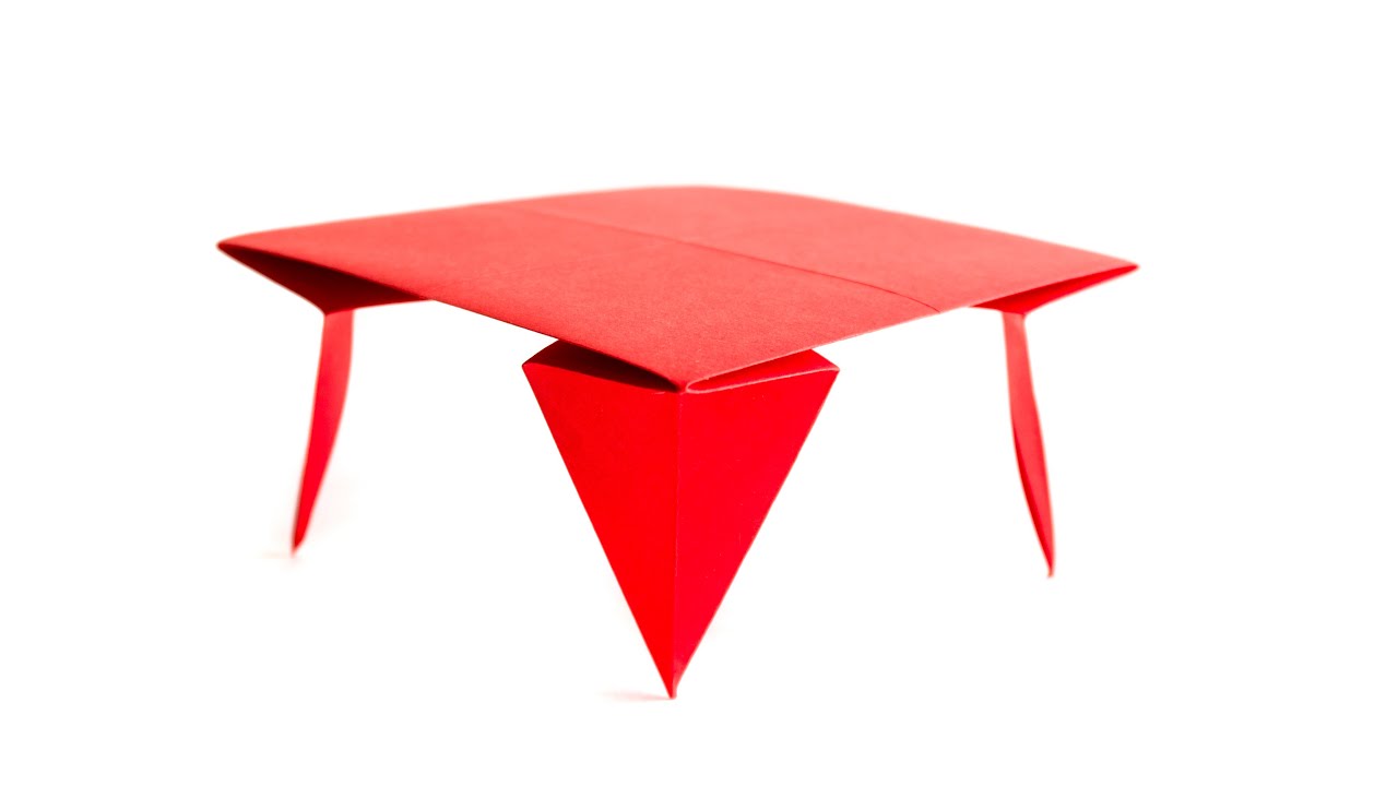 How to make an origami table - Paper table