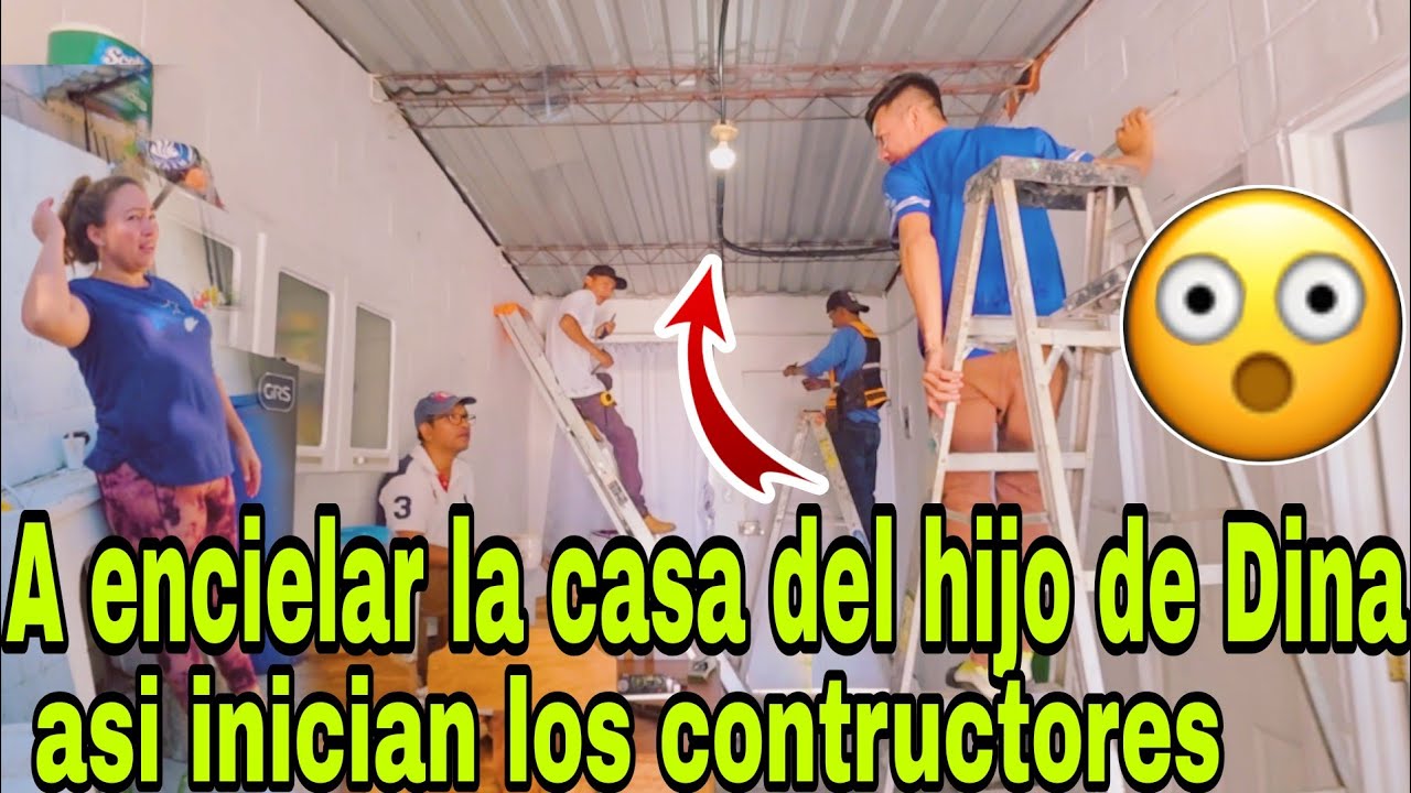 Asi inician los constructores con el gran trabajo encielar la casa del hijo de Dina😱😳