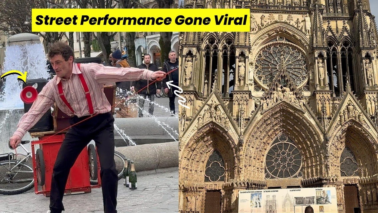 Reims (Champagne) France Walking 4K | He delayed my Reims Cathedral visit