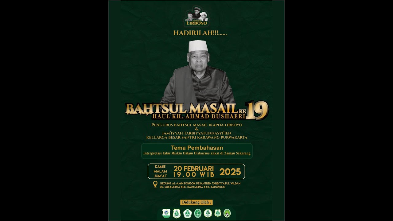 BAHTSUL MASAIL DALAM RANGKA HAUL KH.AHMAD BUSHAERI KE 19 PONDOK PESANTREN NIHAYATUL AMAL