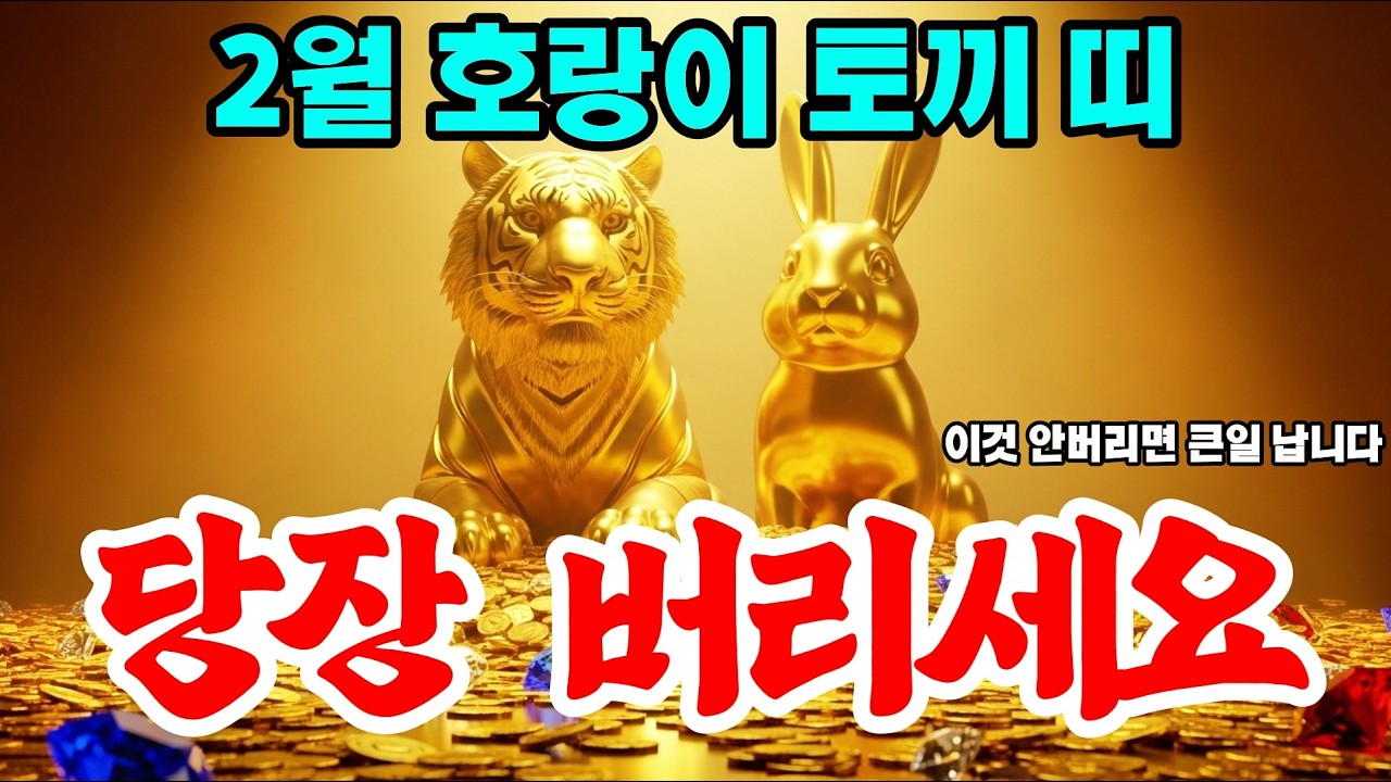 입춘 풍수 2월 호랑이띠 토끼띠 절대 두면 안되는 물건 3가지 #내면의운세 #오늘의운세 #띠별운세 #재물운 #횡재운