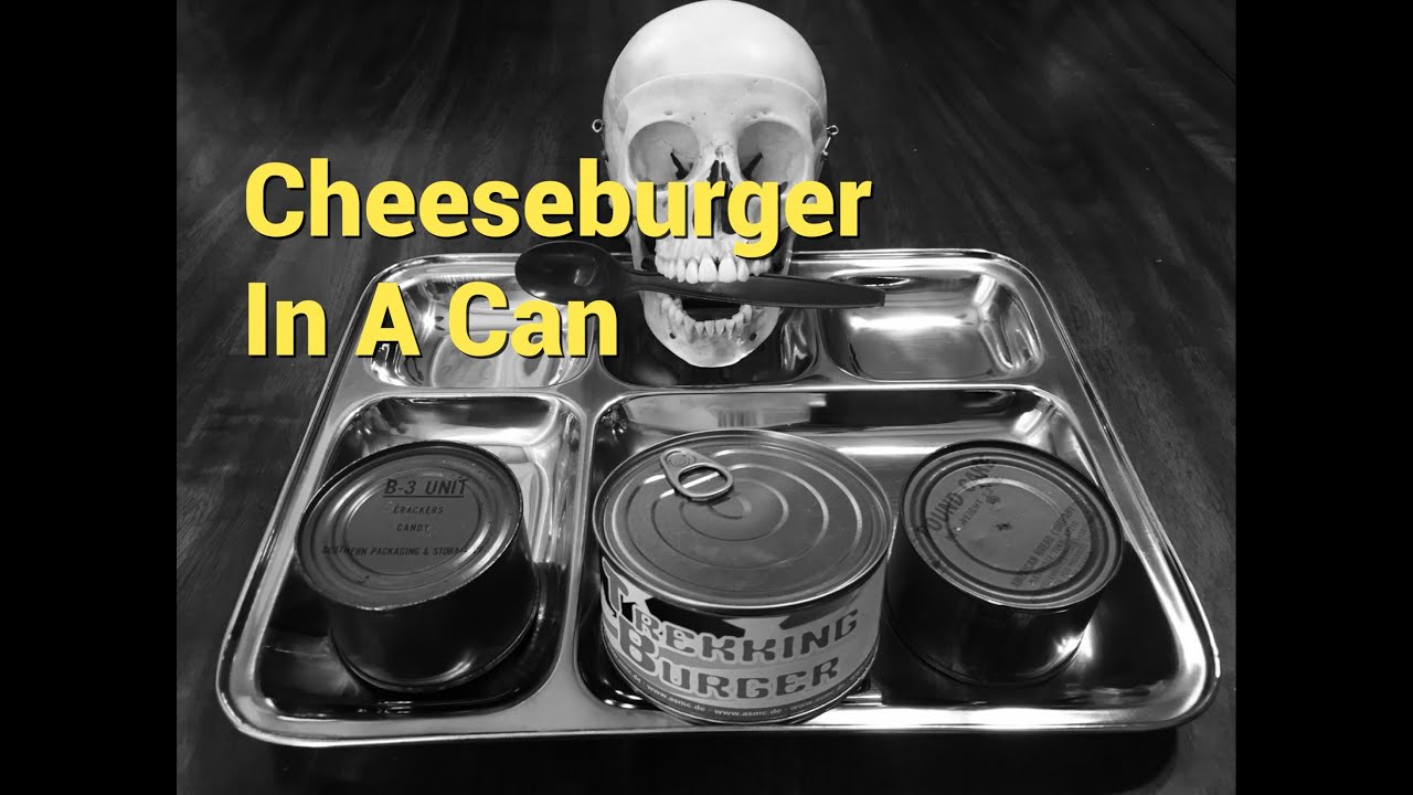 Cheeseburger In A Can (Trekking Burger) And Vintage MRE Components from Steve1989