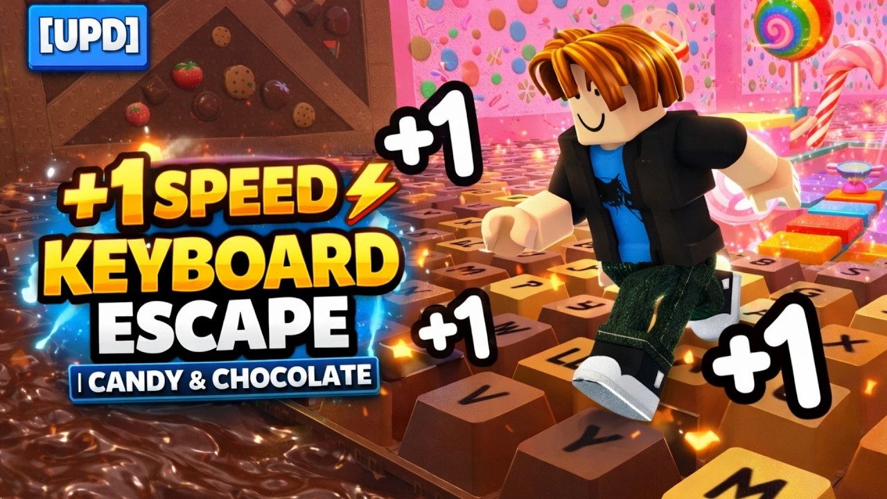 [UPD] +1 Speed Keyboard Escape | Candy & Chocolate (#Roblox)