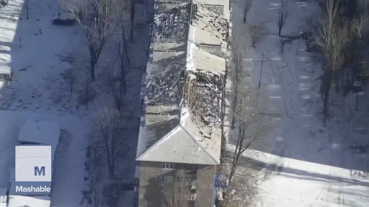 Drone footage: Ukraine's Debaltseve now under rebel control | Mashable