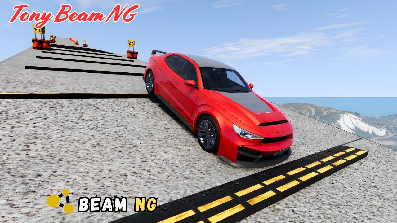 Testing gravity one ramp at a time in BeamNG 🚗💨