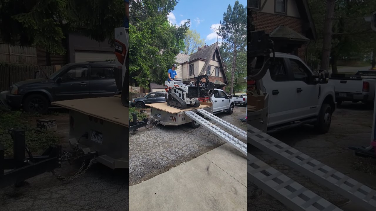 Mini Skid on a Flatbed