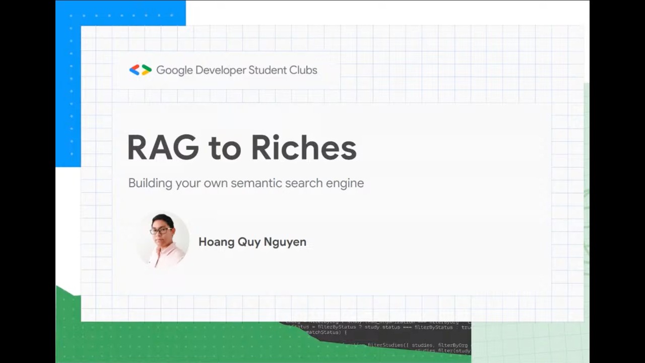 RAG to Riches: Build Your Own Semantic Search Engine Workshop