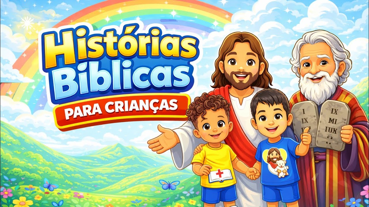 Jesus Ama as Crianças + Moisés e o Mar: LOUVORES  Bíblicas para Crianças Louvarem! 🌈