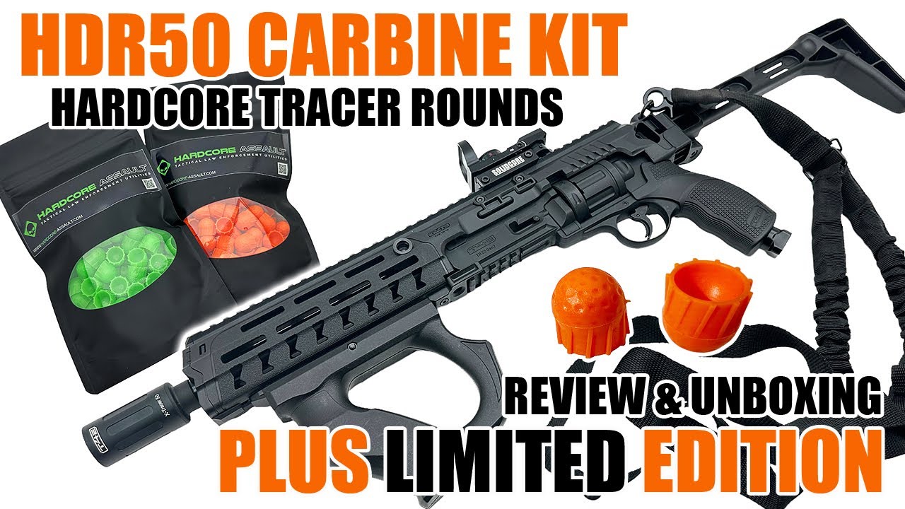 UMAREX HDR50 CARBINE KONVERSION KIT ULTIMATE & BALLISTIC TARGET ROUNDS TRACER **MUST SEE**