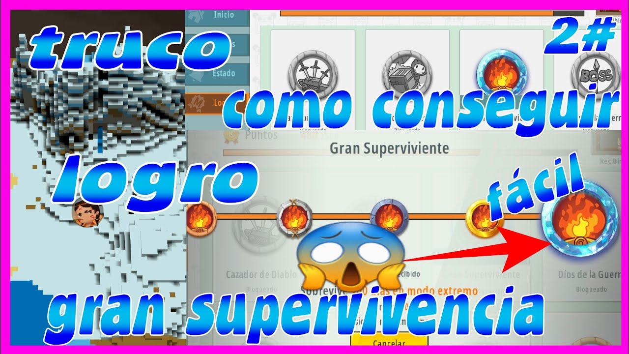 Truco Como conseguir logro de Gran supervivencia fácil #2 en Mini World