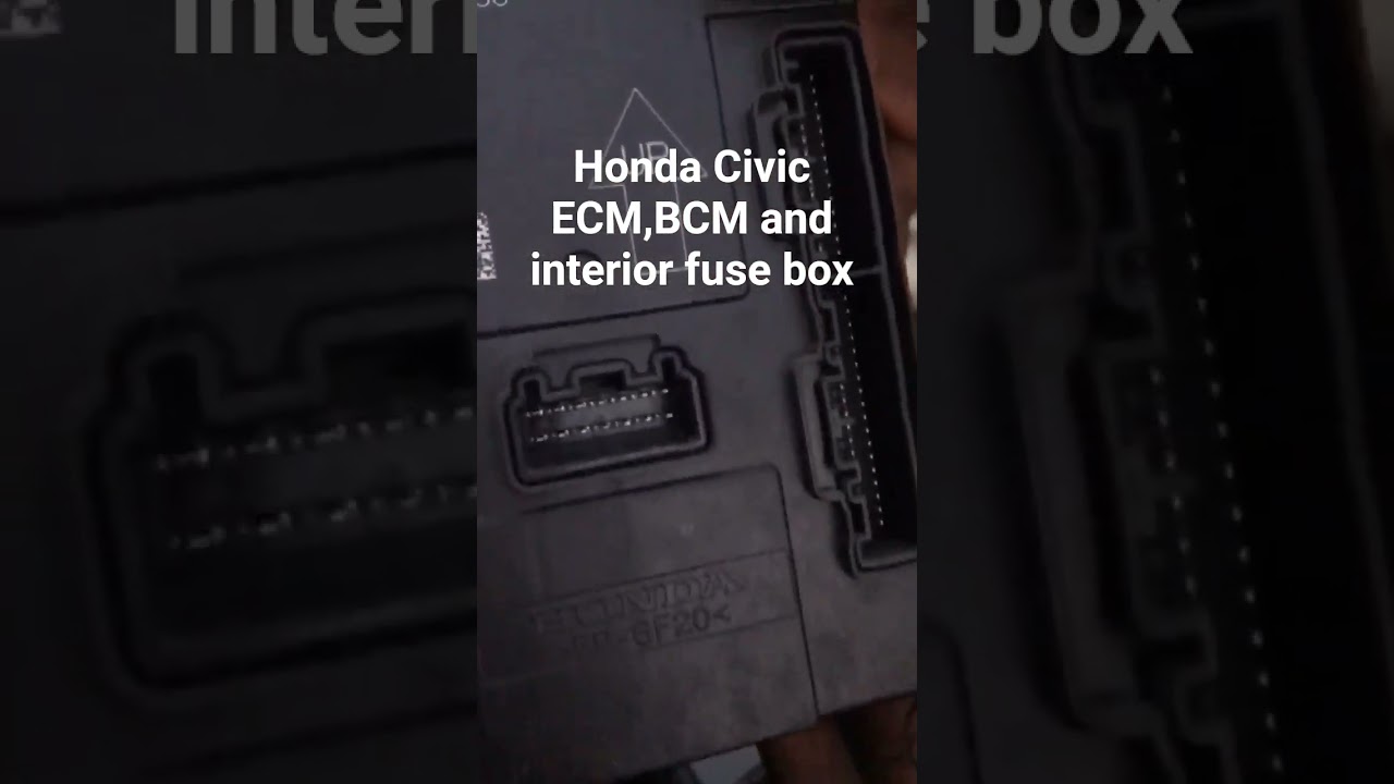 Honda Civic ECM,BCM and interior fuse box