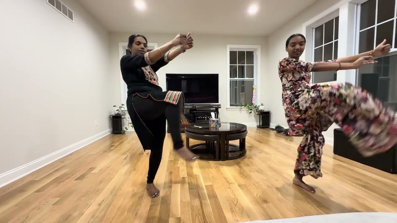 Shivaratri Jagarana is going with kids …. My daughter teaching Shiva dance.