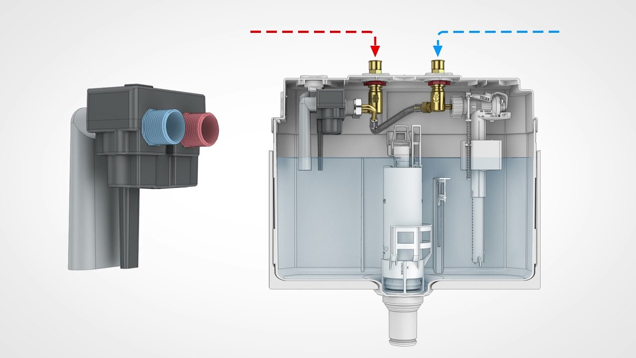 The TECEprofil toilet module with integrated hygiene flush