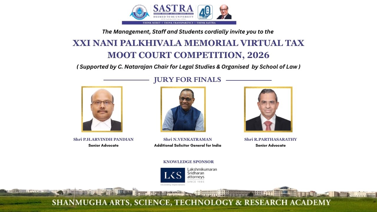 21st Nani Palkhivala Memorial Virtual Tax Moot Court Competition, 2026