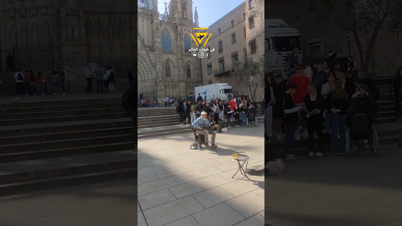 Snapshot art for a talented man ❤️❤️#inworldstreets #في_شوارع_العالم #barcelonaart #barcelonamusic