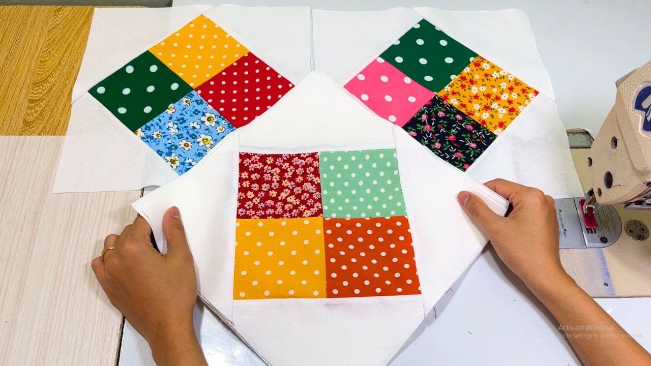 Simple and Impressive: How I Sew a Quilt Unique  From 4 Squares! Detailed Instructions