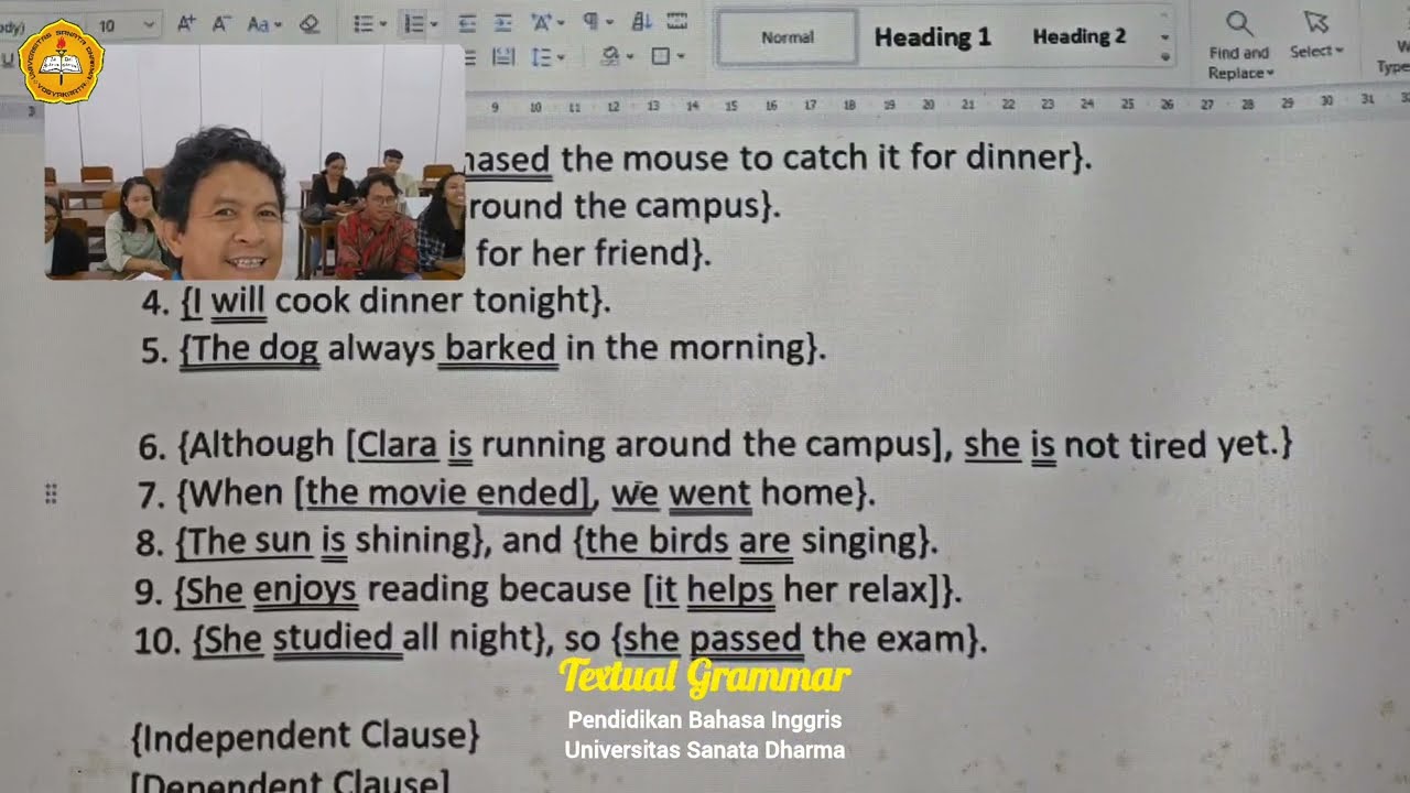 Textual Grammar: Clause and Sentence