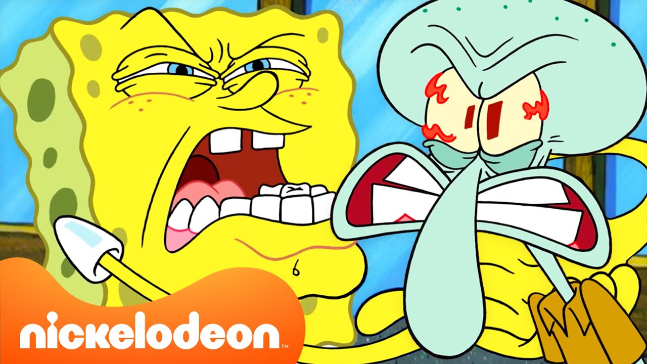 SpongeBob kłóci się z przyjaciółmi przez 60 minut 👊 | @SpongeBobOfficial | Nickelodeon Polska