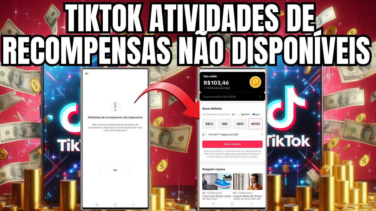 TIKTOK ATIVIDADES DE RECOMPENSAS NÃO DISPONÍVEIS? RESOLVIDO!