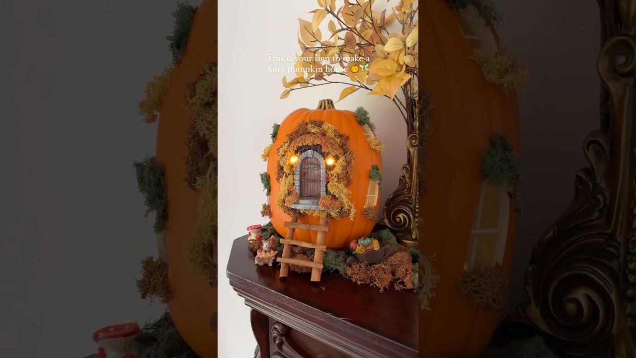 Pumpkin Fairy House! 🎃 #diy #autumn