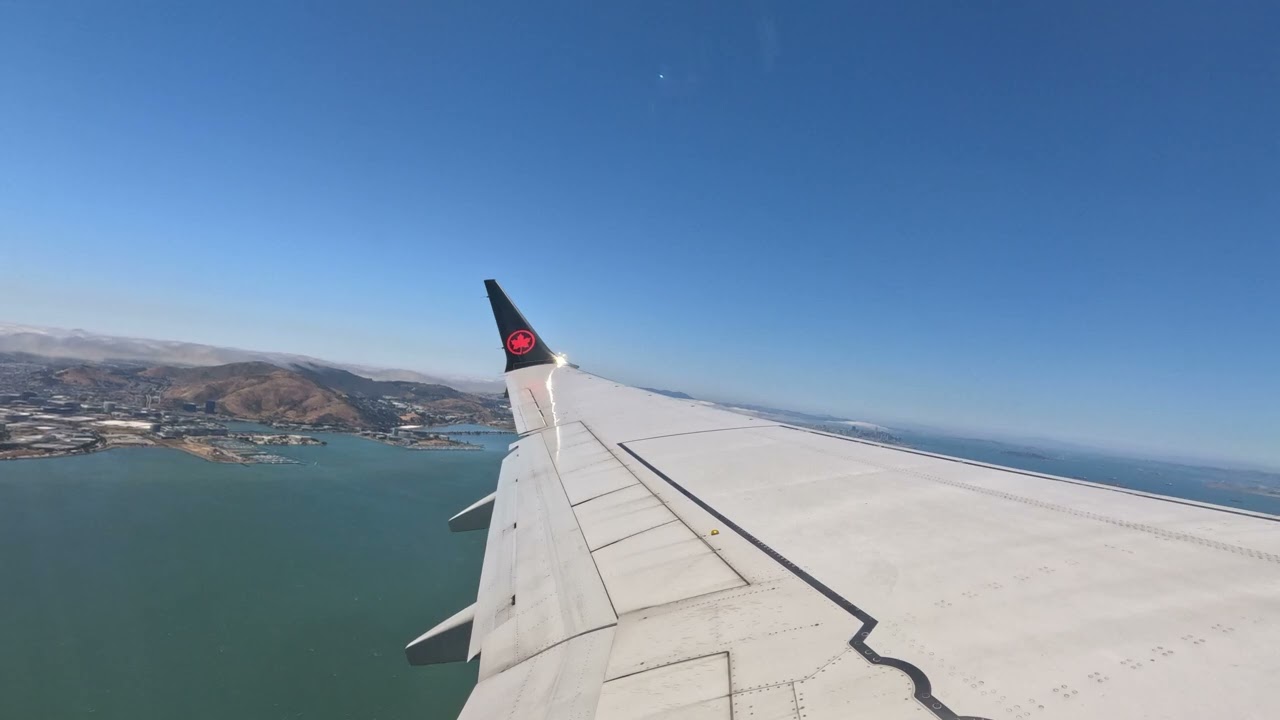 Air Canada Airbus A220 Takeoff from SFO!! Crystal Clear Day In San Francisco 