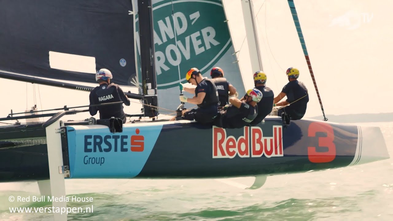 Max Verstappen & Daniel Ricciardo go extreme sailing at lake Balaton in Hungary