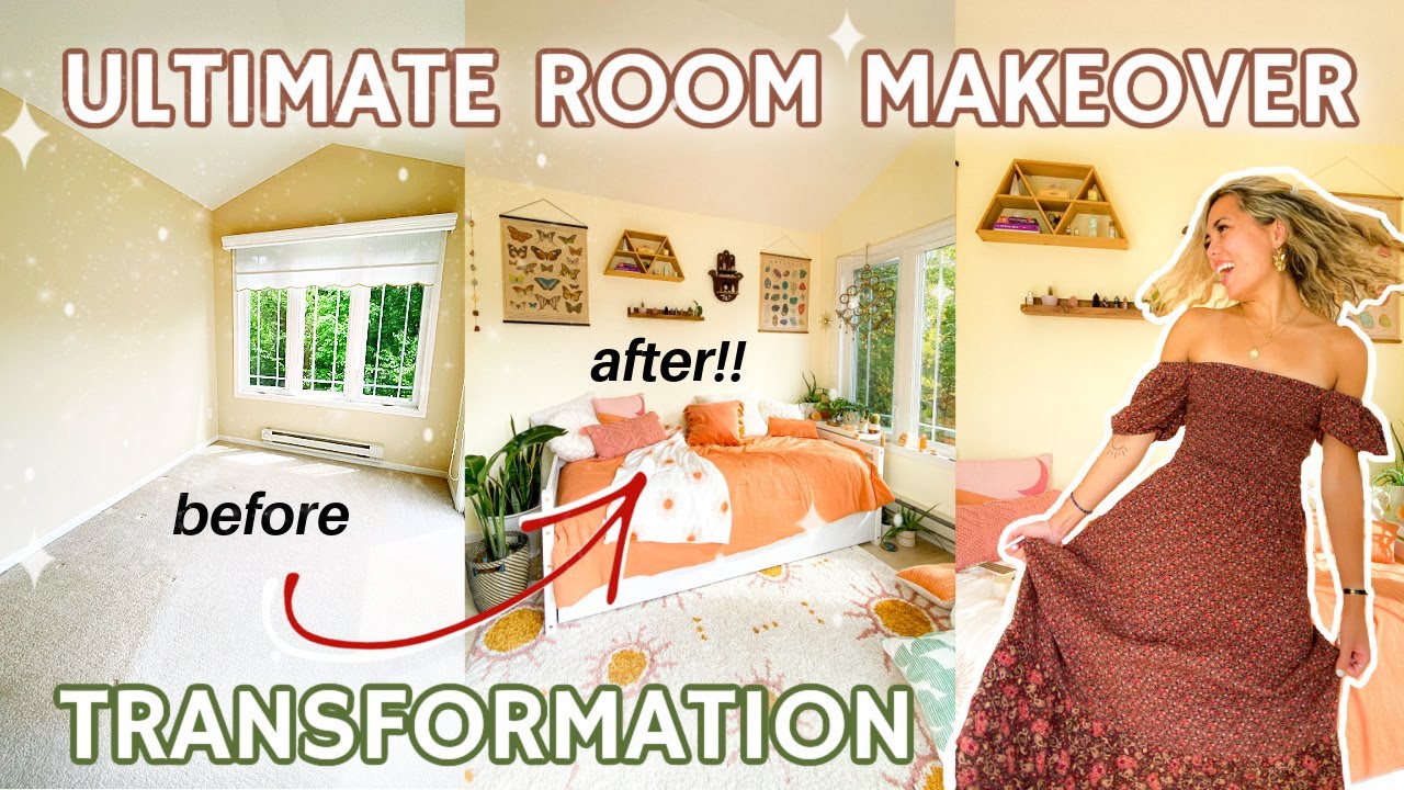EXTREME ROOM MAKEOVER: the sunroom *before and after* || boho, spiritual, cottage-core aesthetic 🌿☀️