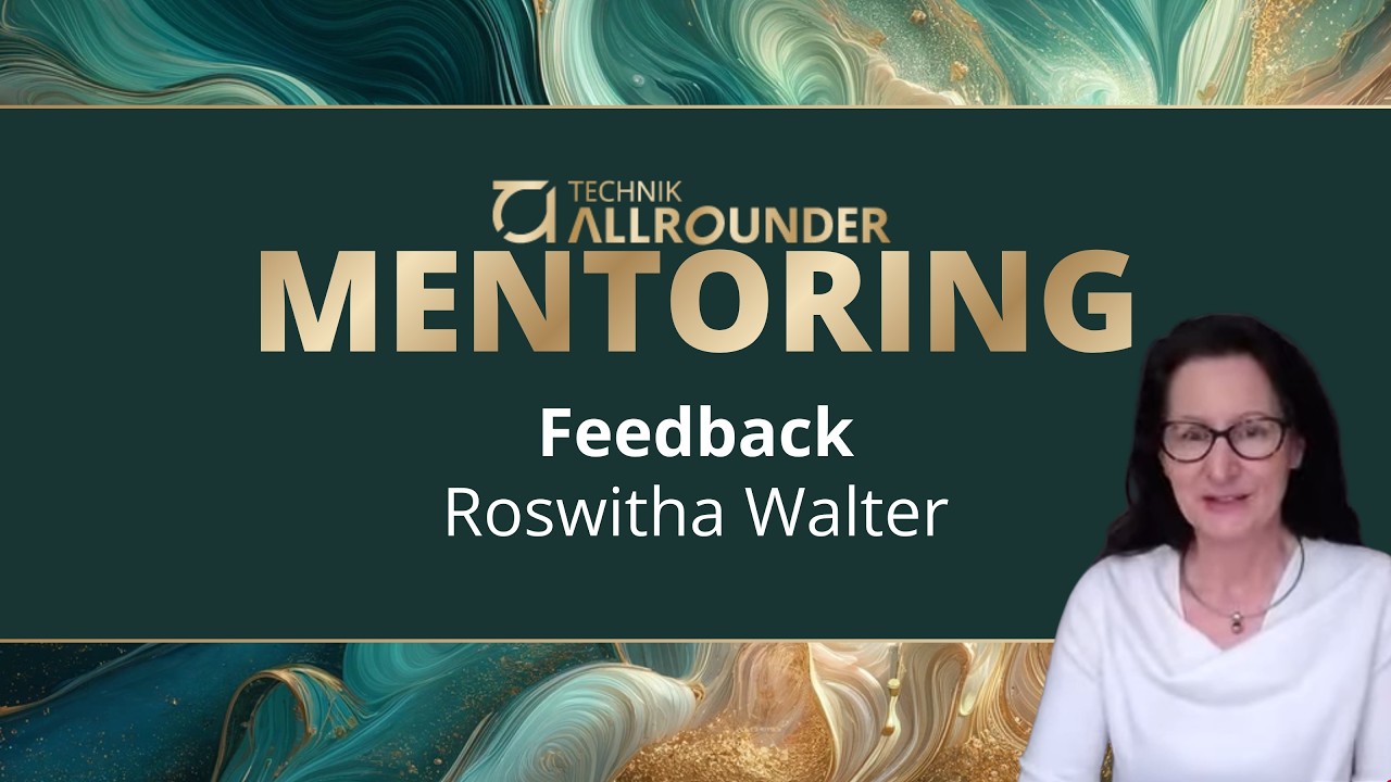 Feedbackgespräch Roswitha Walter zum Technik Allrounder Mentoring