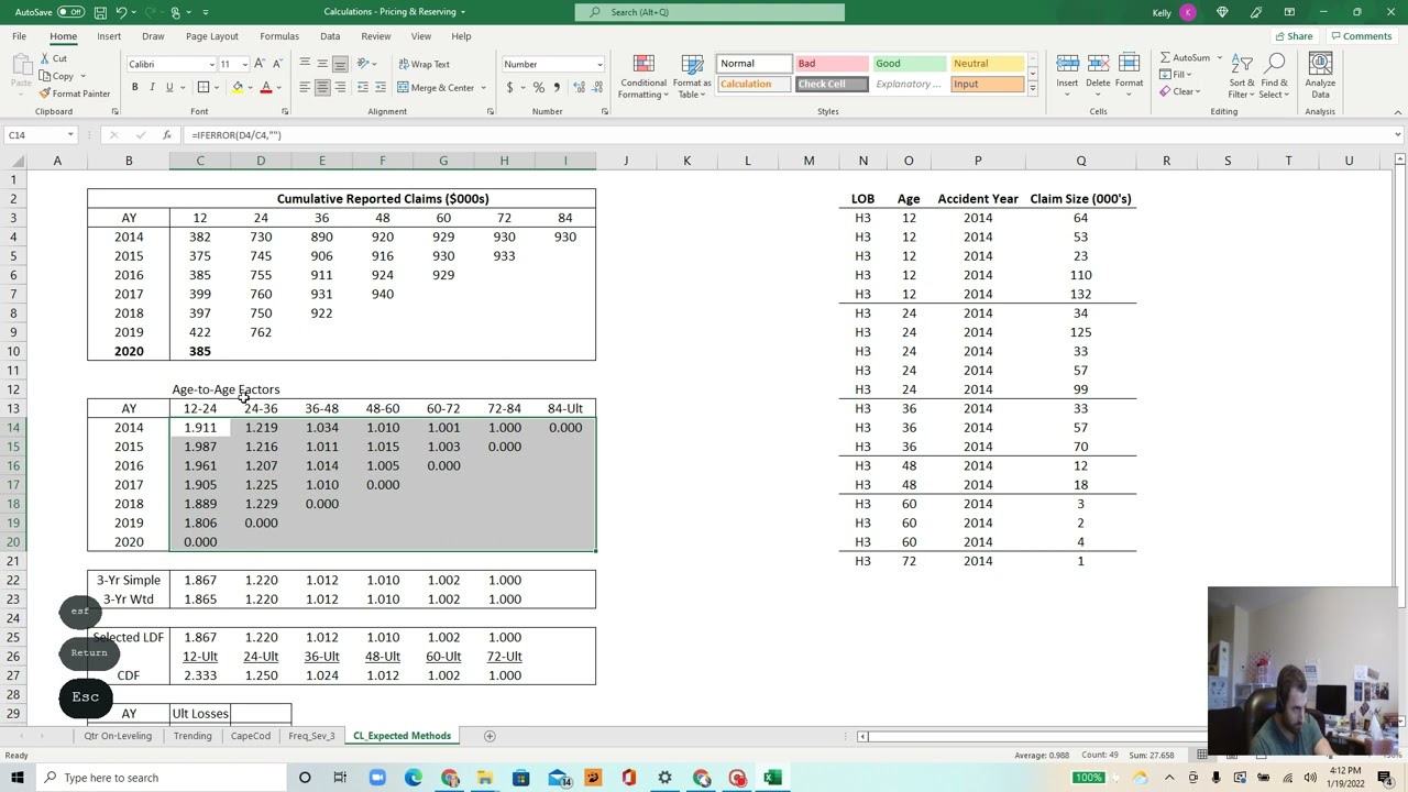 Actuarial Reserving 1 | Development Method