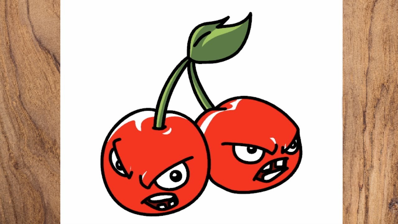 How to draw Cherry Bomb PVZ Plants vs Zombies