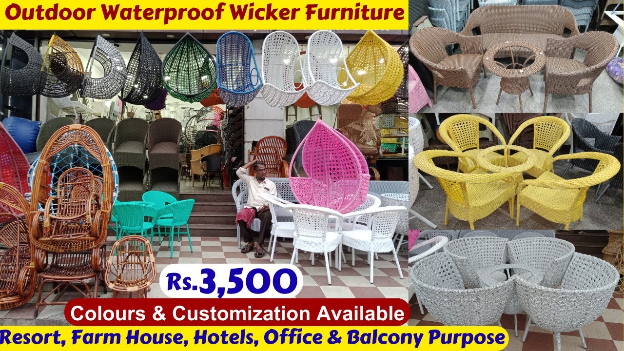#inhouz Water Proof Wicker Furniture Manufacturer In Hyderabad | Colors & Customization Available