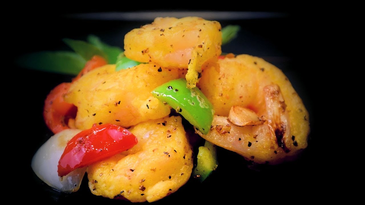 Salt & Peppered Prawns (Chinese Style Cooking Recipe)