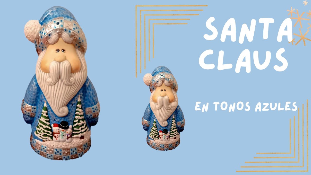 CÓMO PINTAR A SANTA CLAUS EN TONOS AZULES
