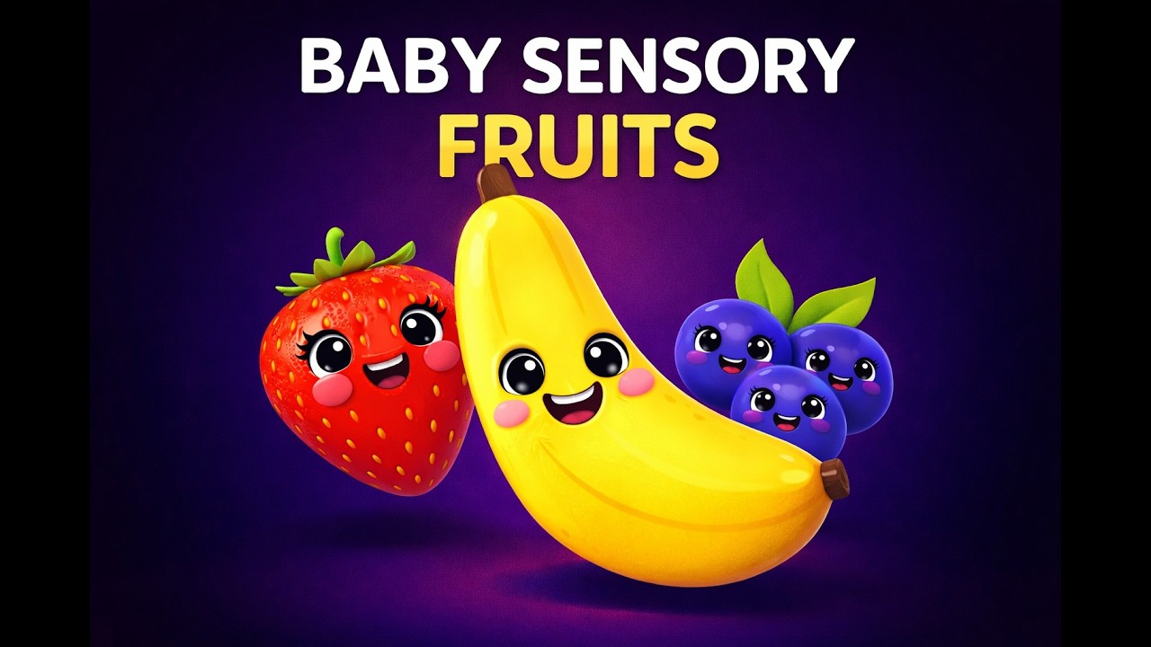 Baby Sensory Happy Fruits | Calming Visuals for Babies | BeadieTV