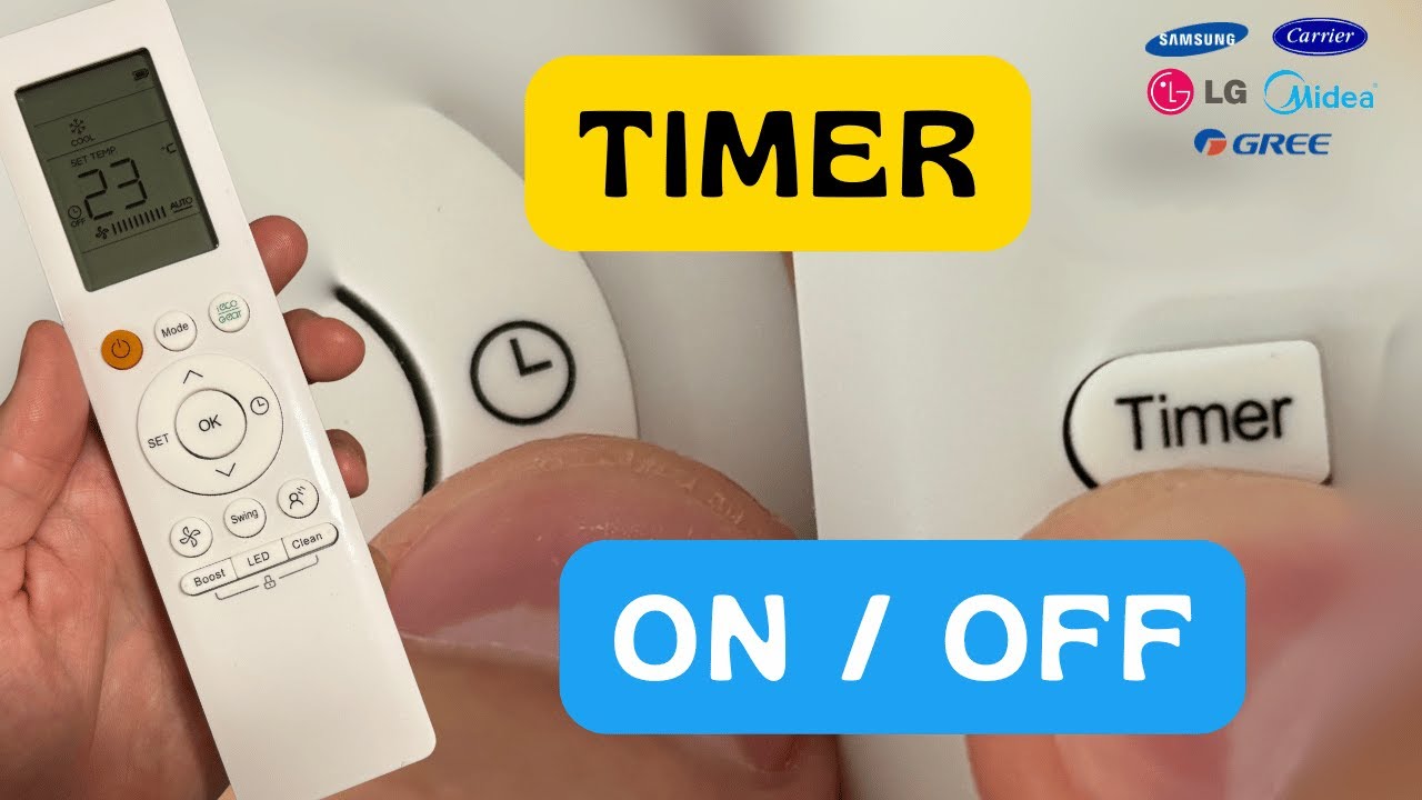 Cómo programar el TIMER ⏱️ del Aire: Timer ON y OFF paso a paso (Samsung, LG, Midea, Gree y más)
