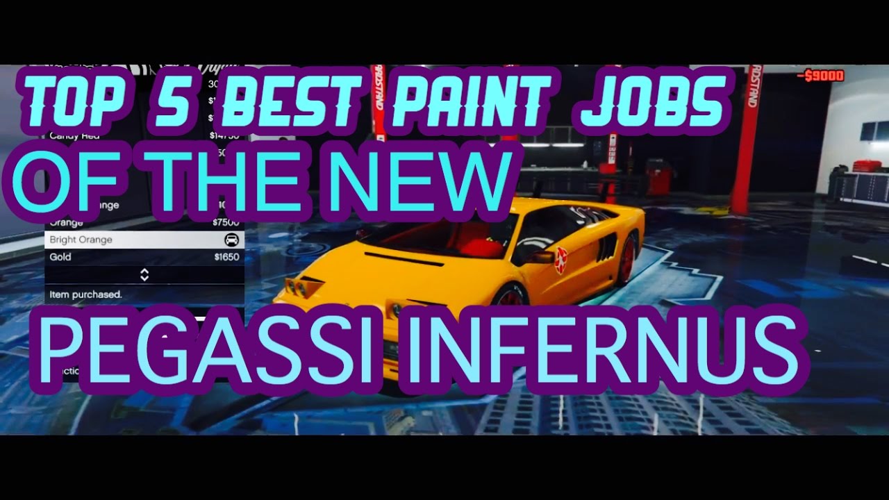 Gta 5 Online Top 5 Best Paint Jobs Of The New Pegassi Infernus Classic Import Export DLC