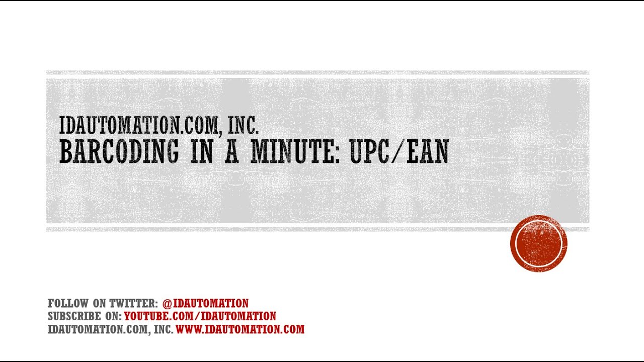 Barcoding in a Minute: UPC/EAN Fonts