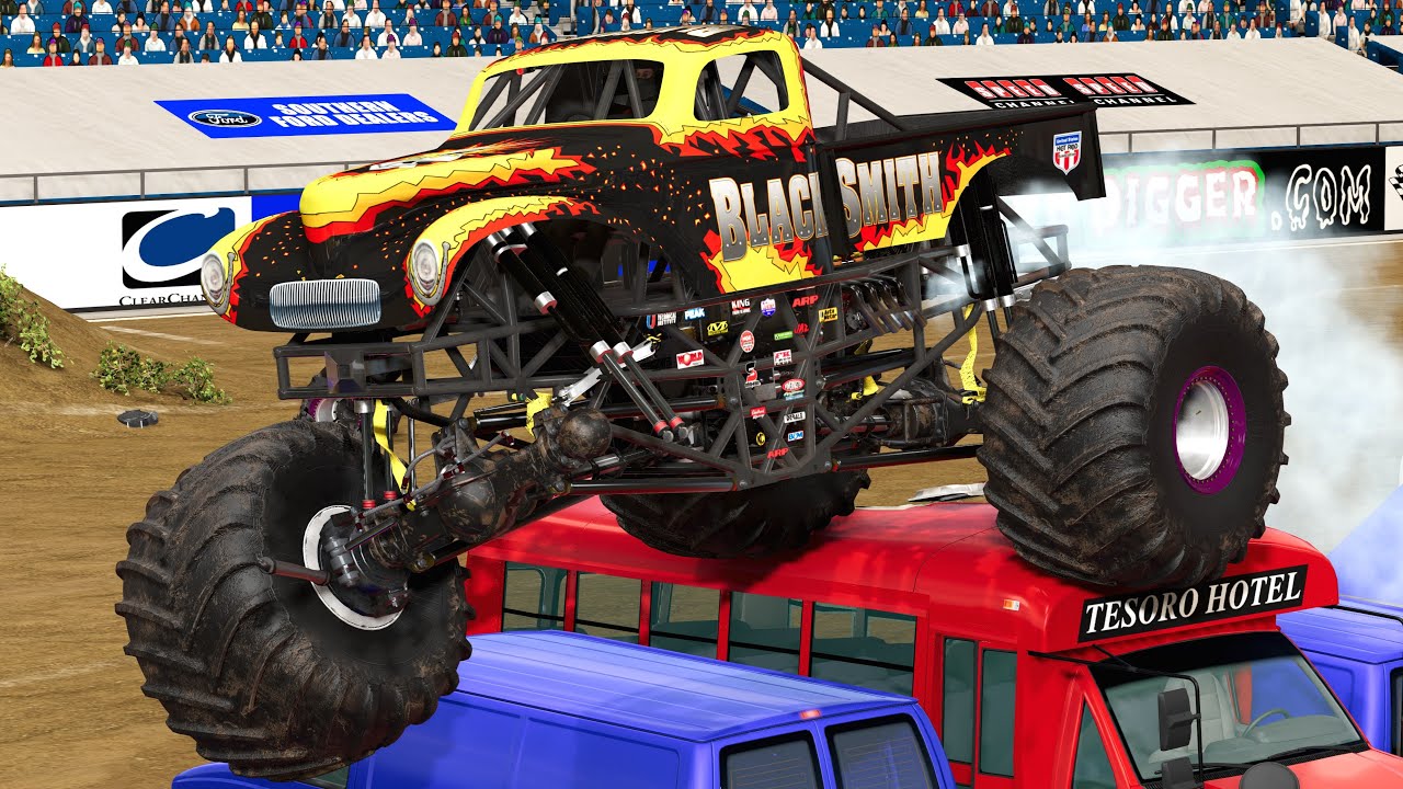 Crashes, Saves and Skills #34  I  BeamNG.Drive Monster Jam